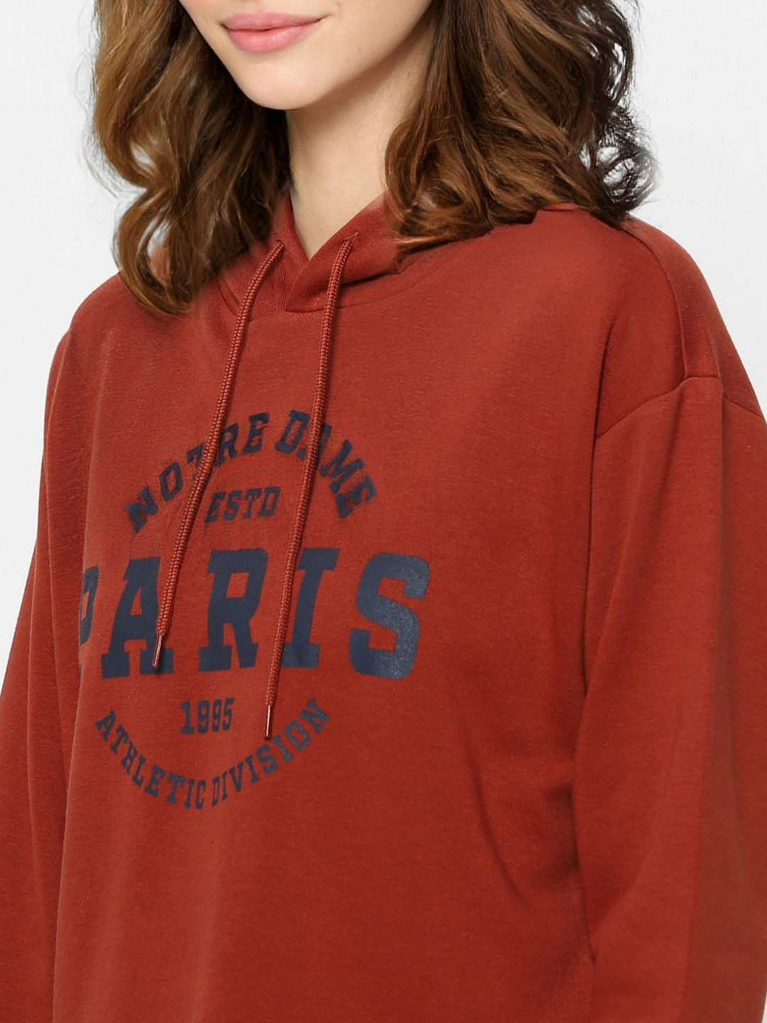 Brown Printed Co-Ord Sweatshirt