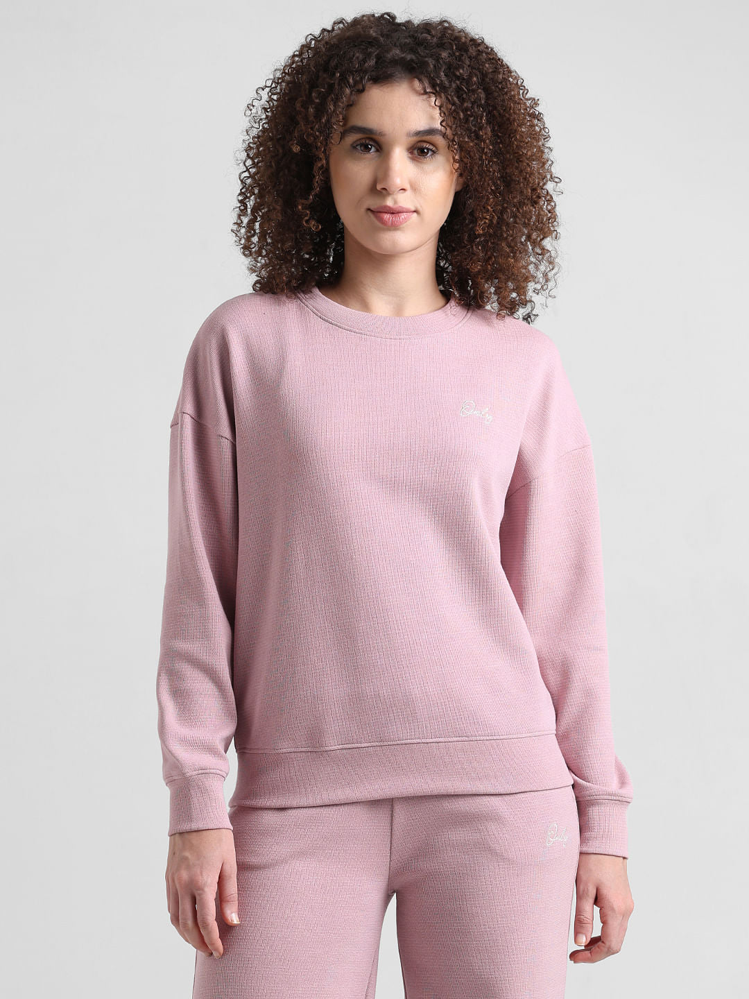 Pink Loose Fit Co-Ord Set Sweatshirt