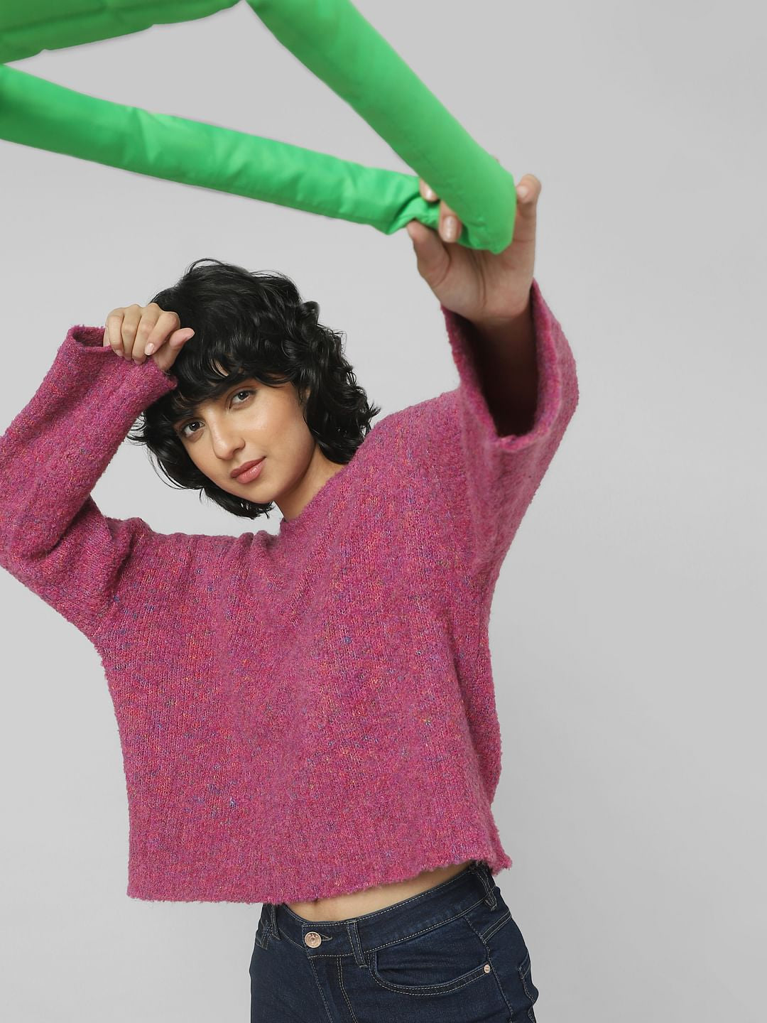 Pink Brushed Knit Pullover