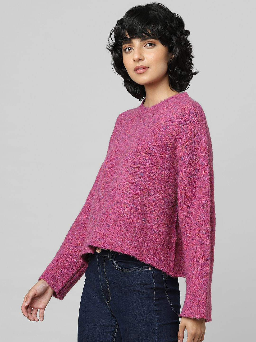 Pink Brushed Knit Pullover