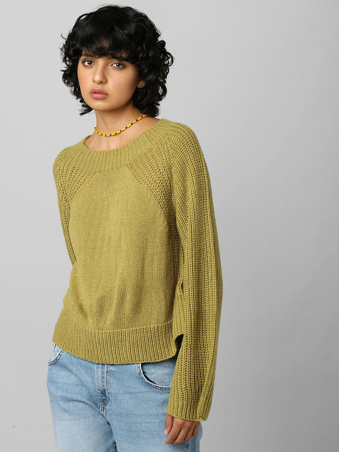 Green Wide Sleeves Pullover