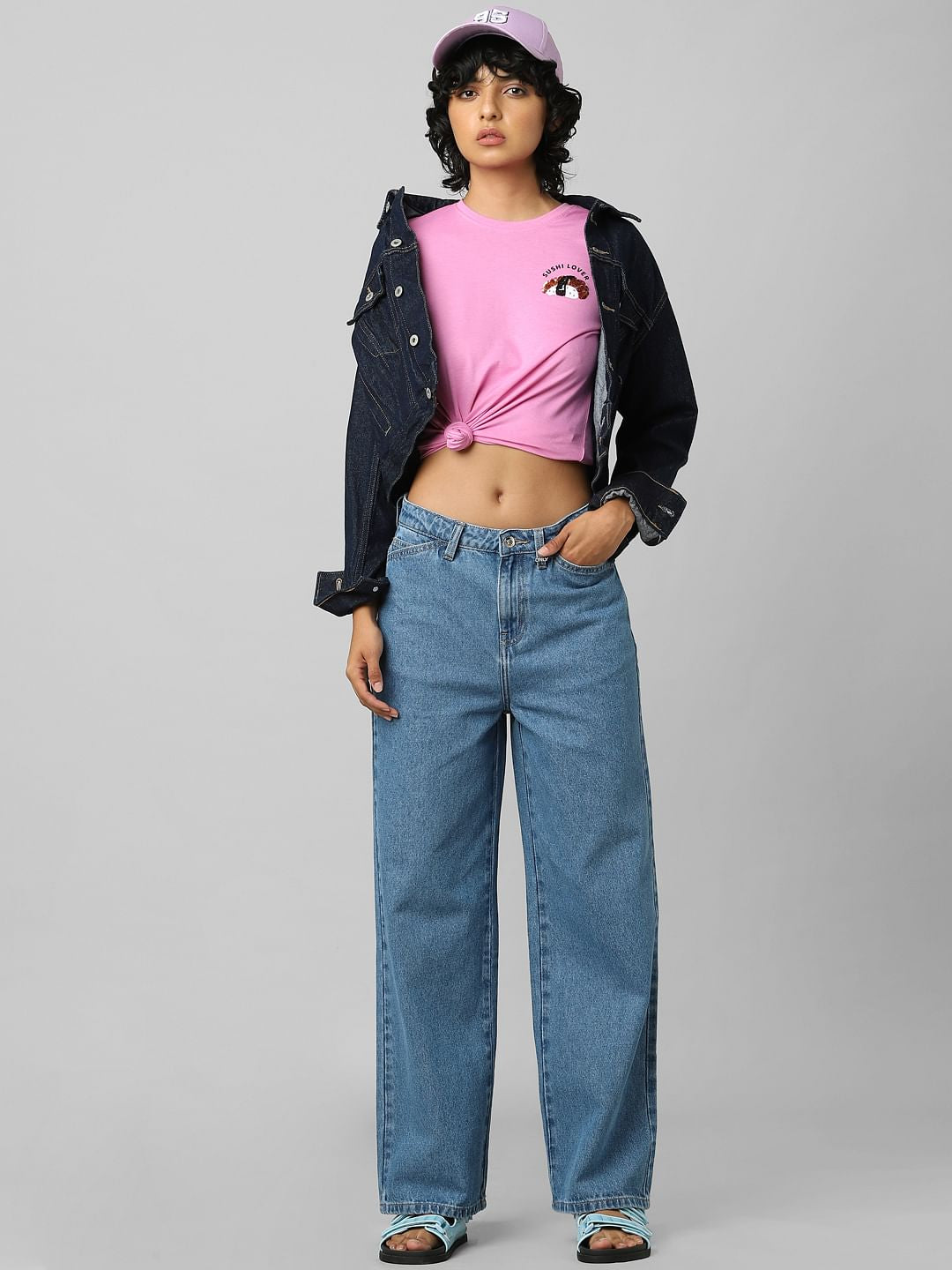 Pink Sushi Print T-Shirt