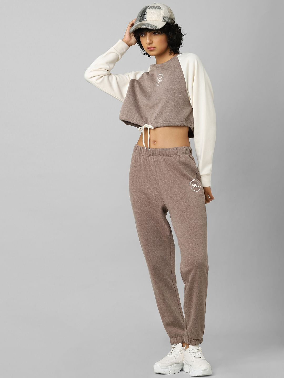 Brown Mid Rise Co-Ord Sweatpants