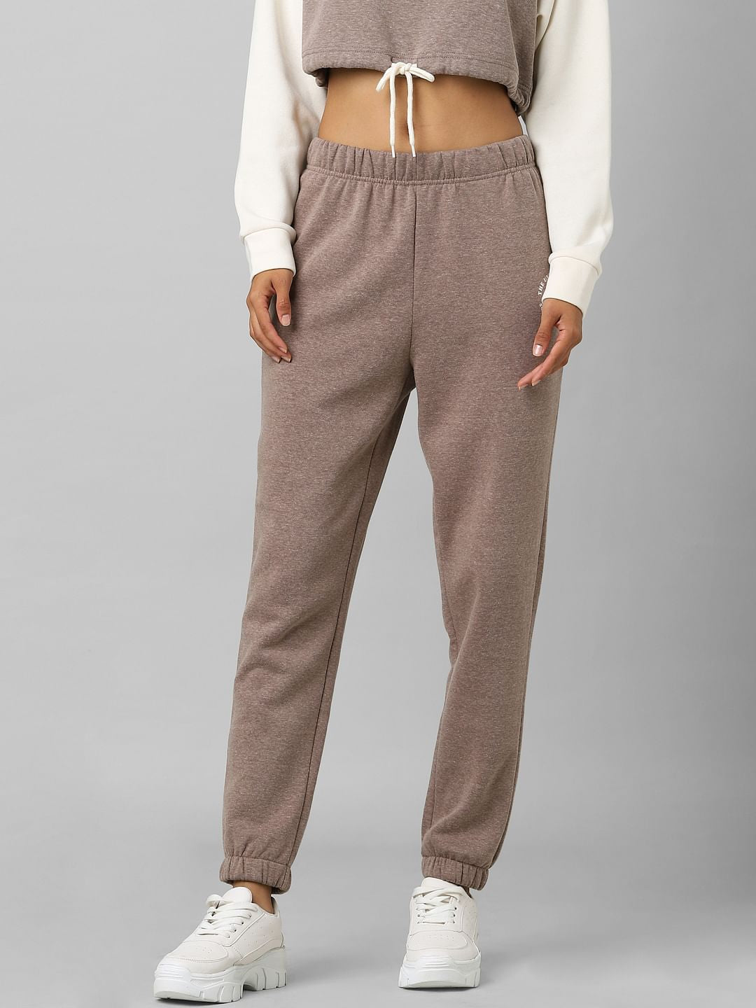 Brown Mid Rise Co-Ord Sweatpants