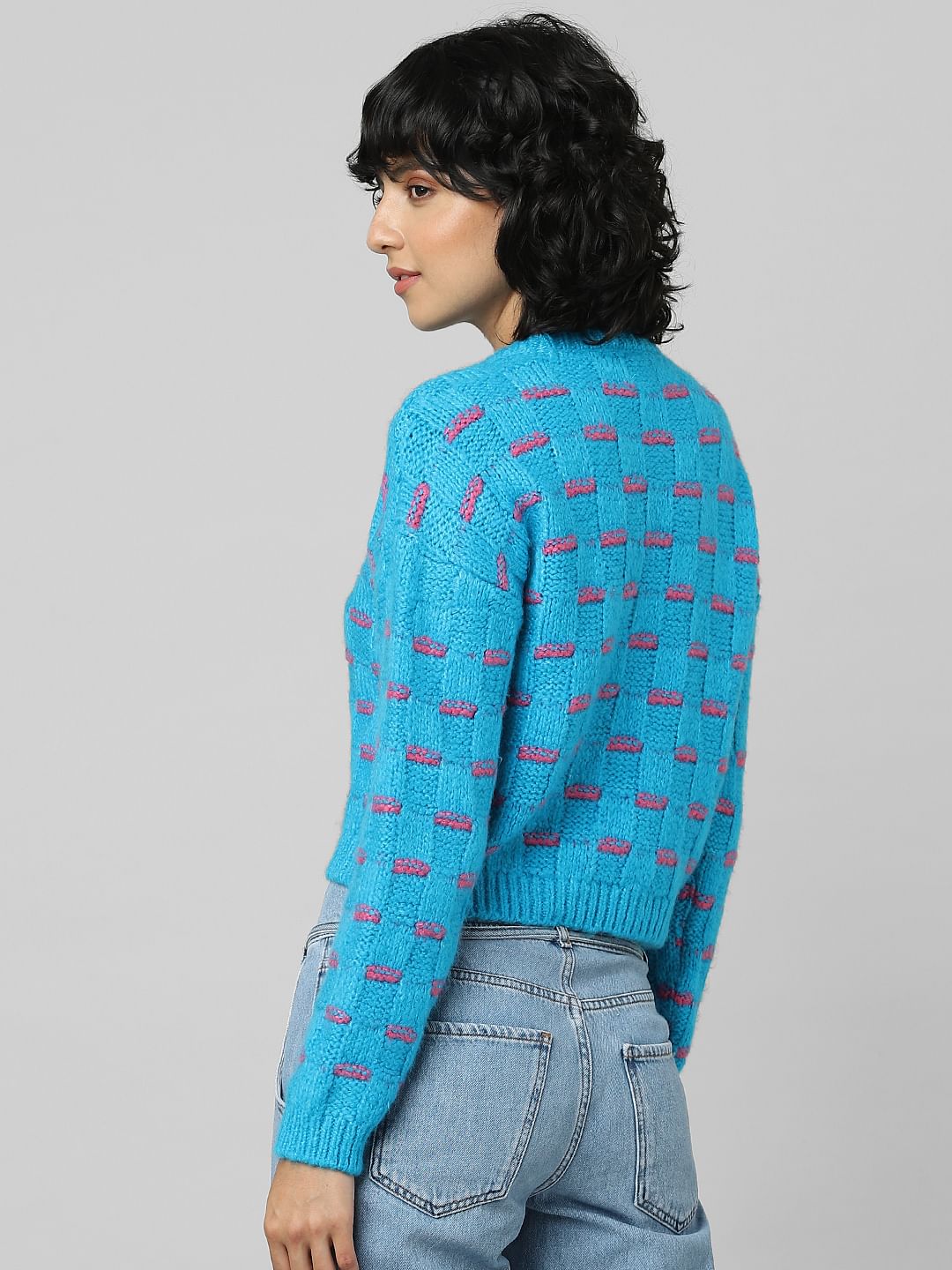 Blue Printed Pullover
