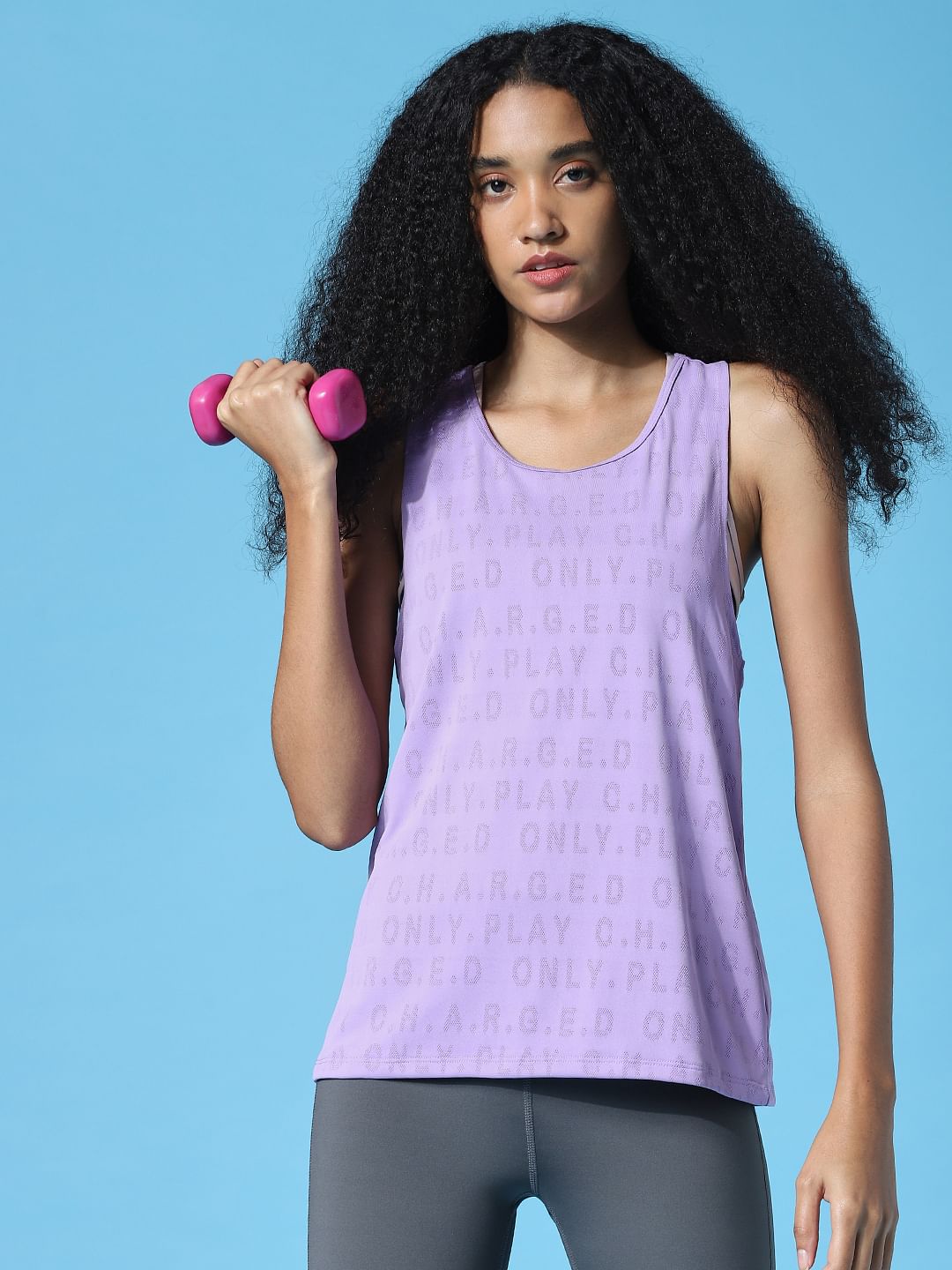 Play Purple Jacquard Training Tank Top