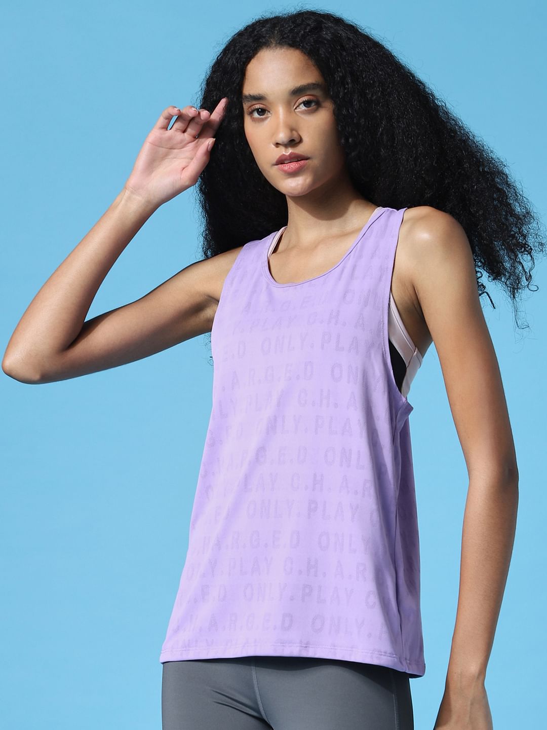 Play Purple Jacquard Training Tank Top