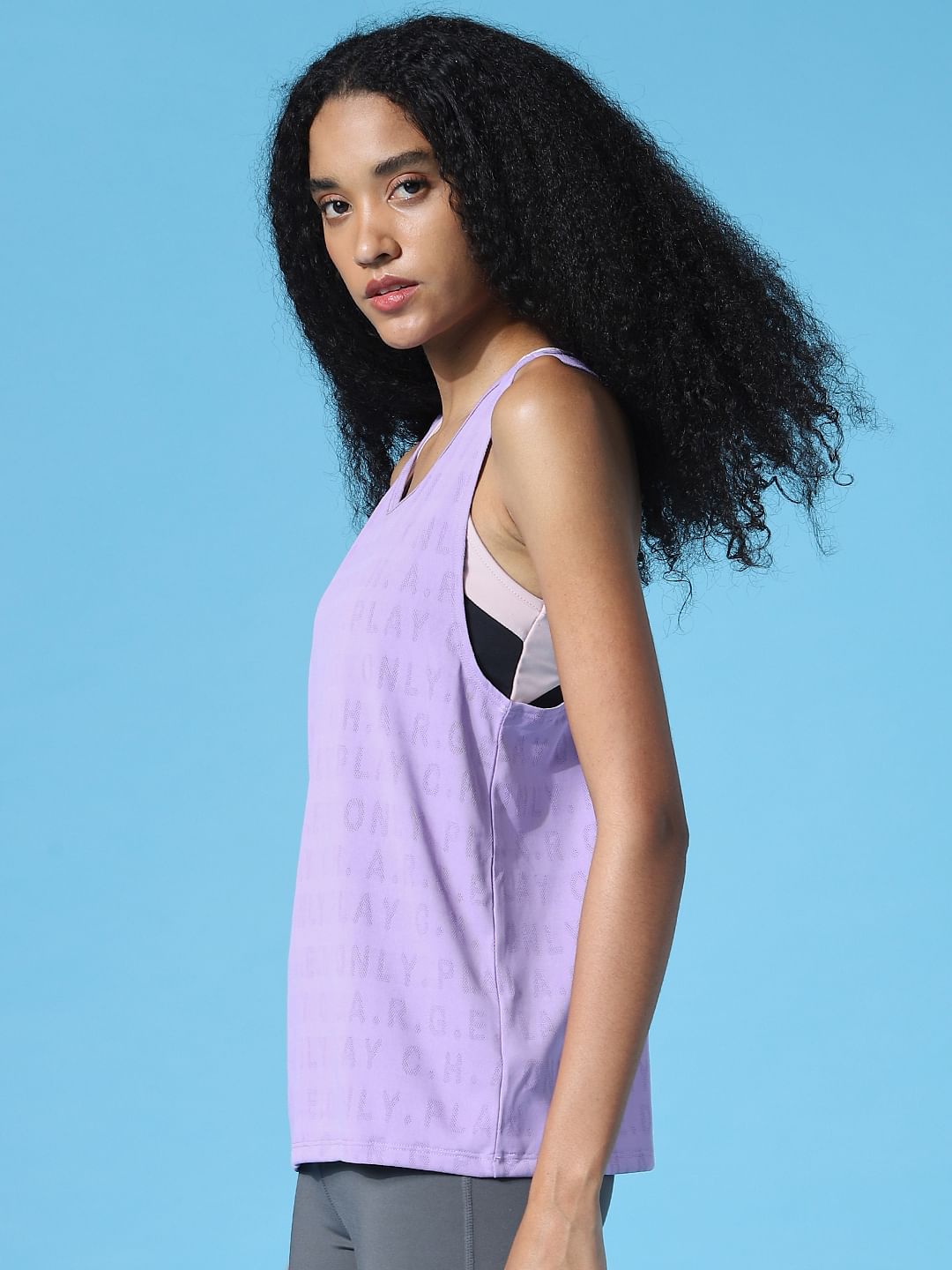 Play Purple Jacquard Training Tank Top