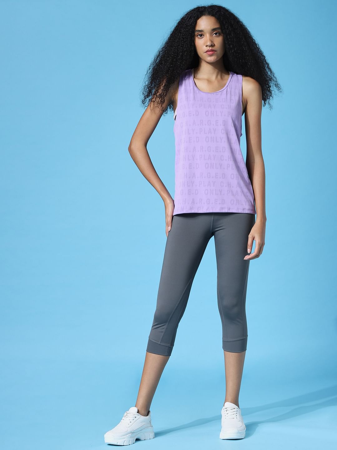 Play Purple Jacquard Training Tank Top