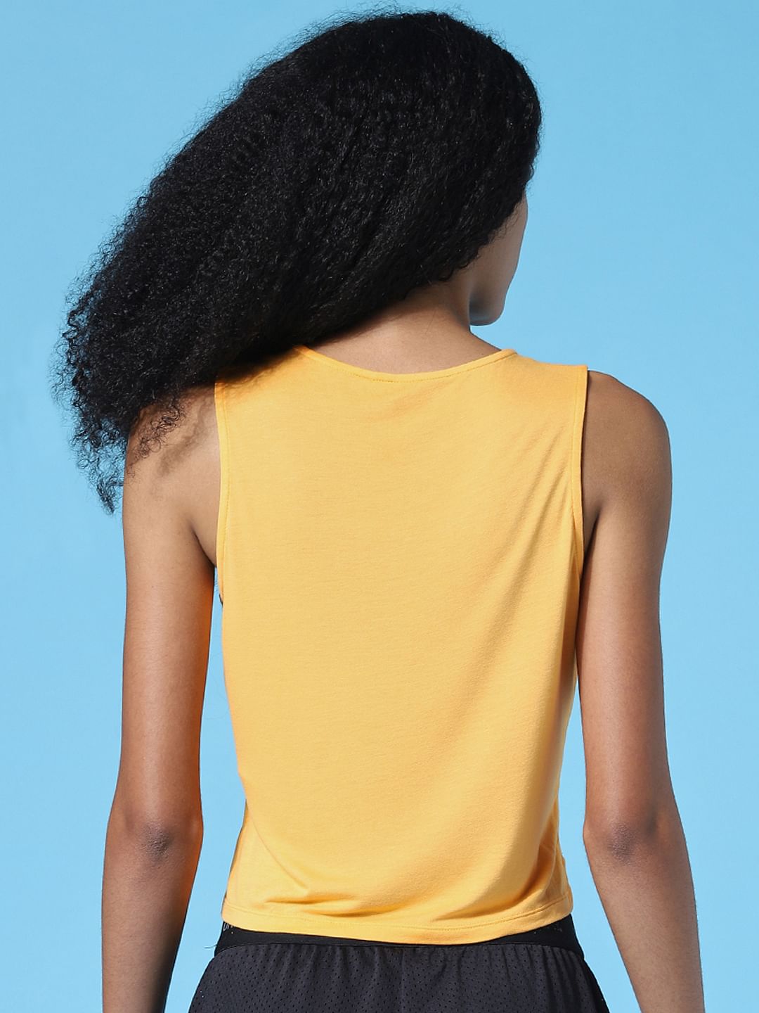 Play Orange Twist Detail Training Tank Top