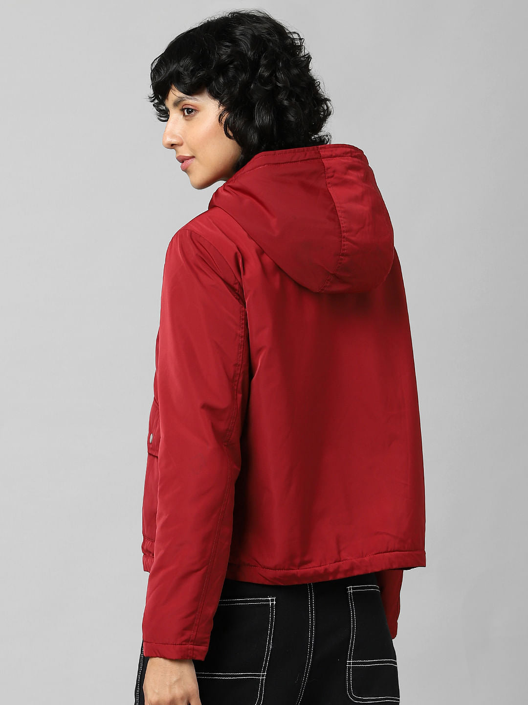 Red Reversible Hooded Jacket
