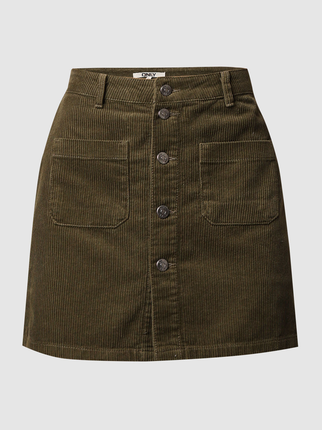 Dark Olive Corduroy Skirt