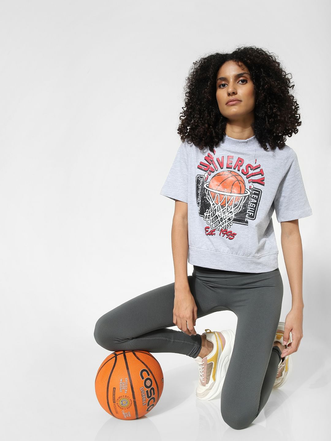 Grey Graphic Print Sweatshirt