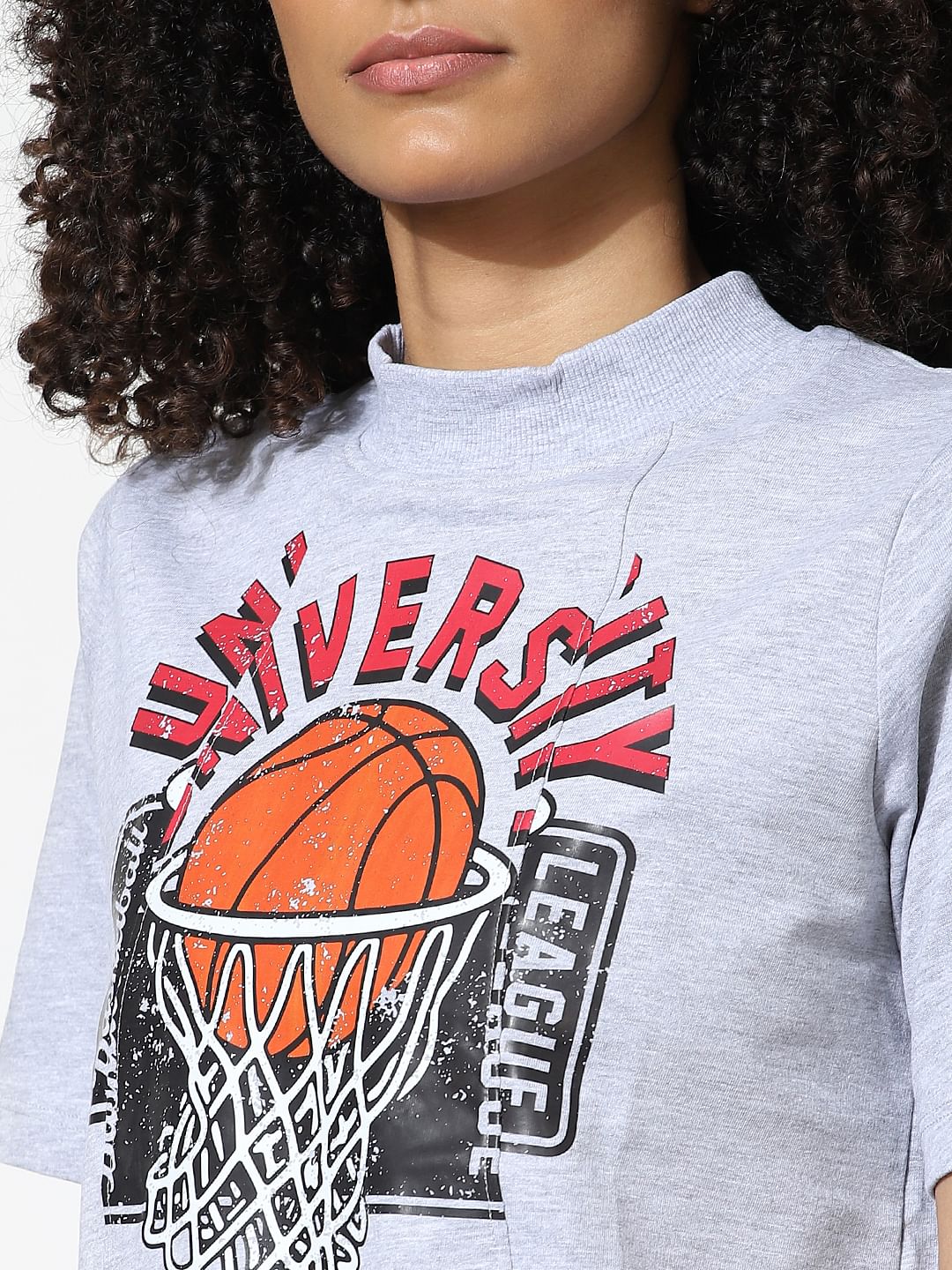 Grey Graphic Print Sweatshirt