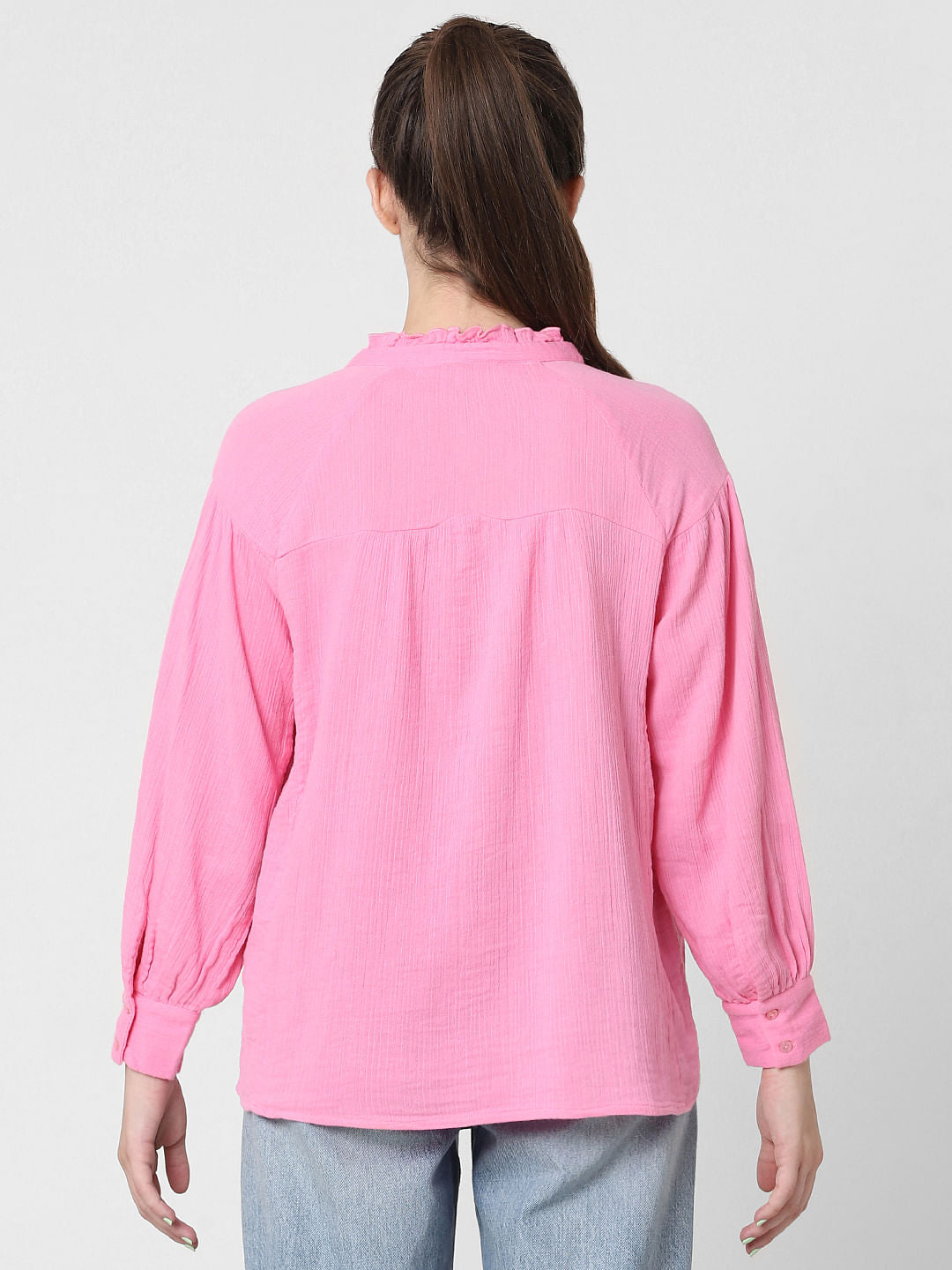 Pink Puff Sleeves Top