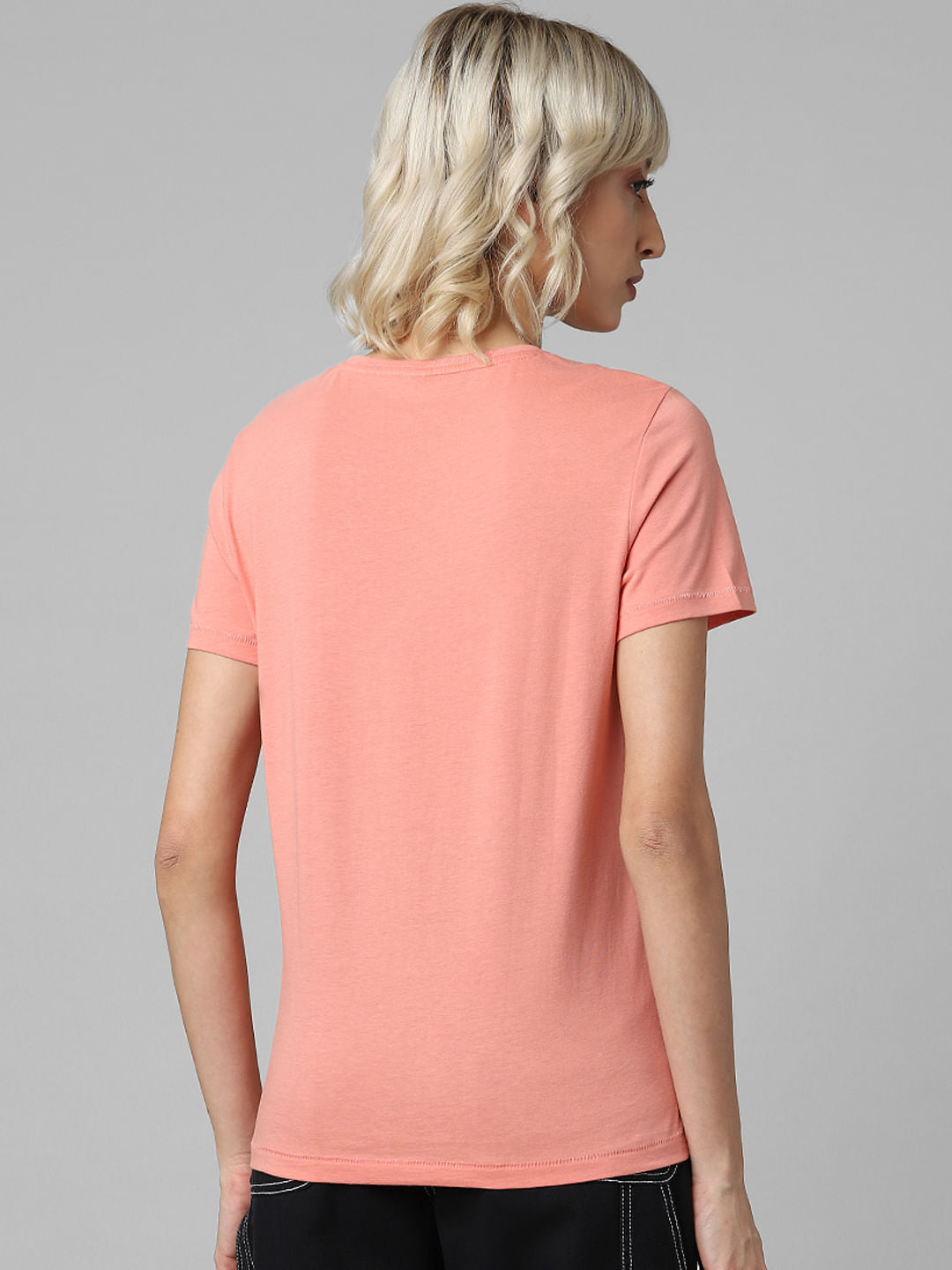 Pink Organic Cotton Slogan Print T-Shirt