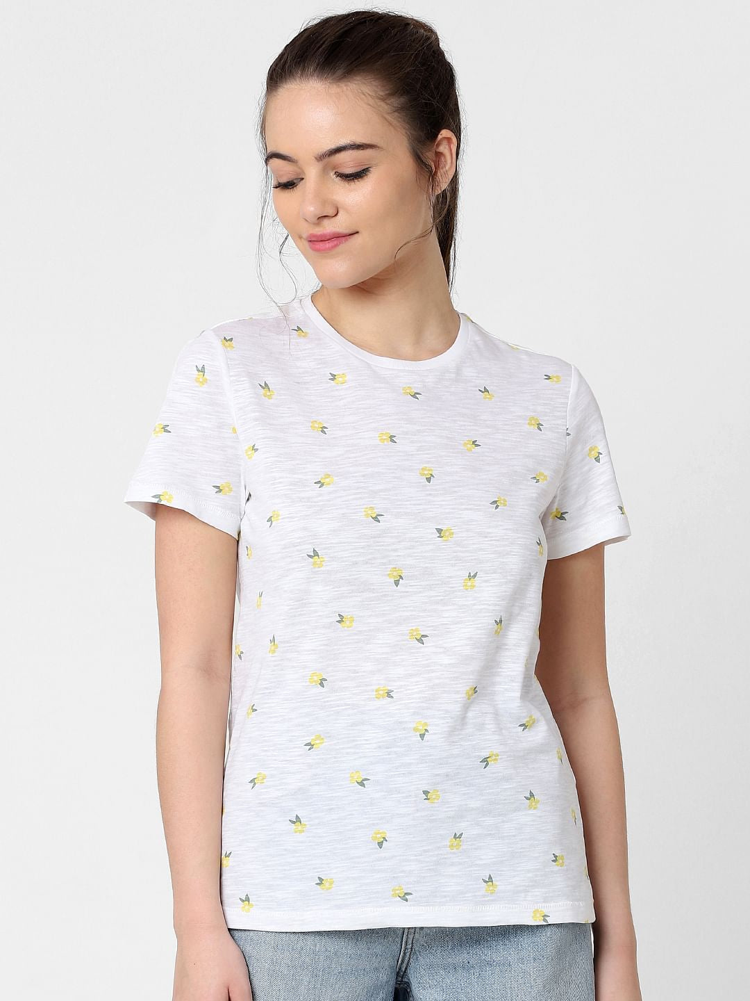 White Printed Organic Cotton T-Shirt