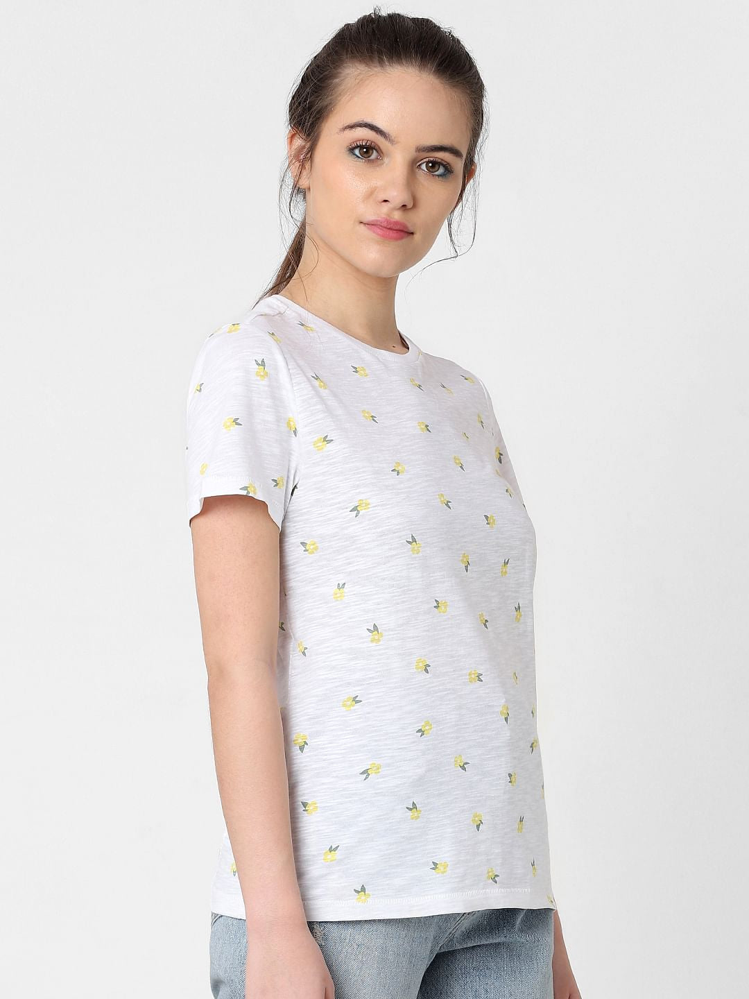 White Printed Organic Cotton T-Shirt