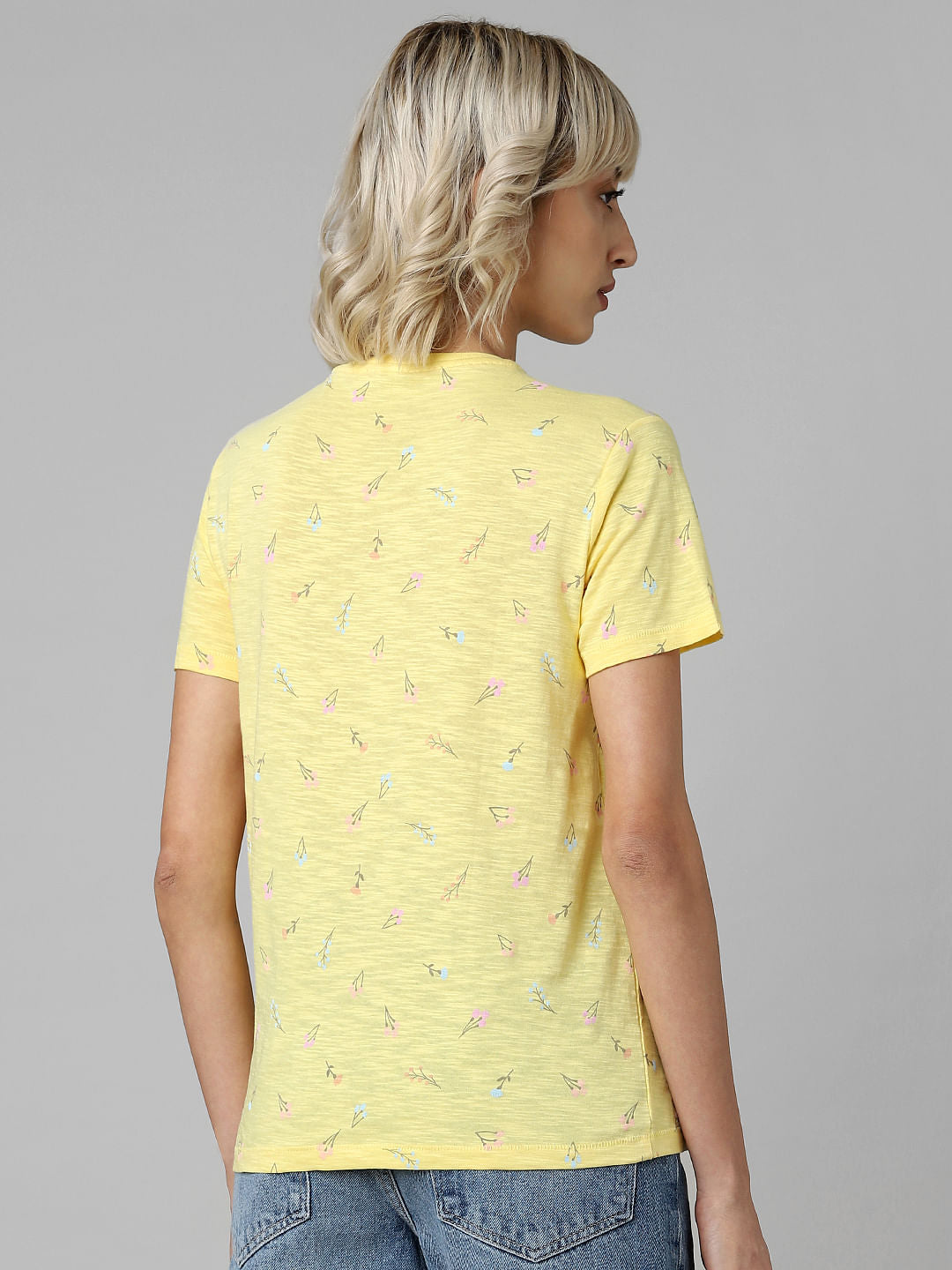 Yellow Printed Organic Cotton T-Shirt