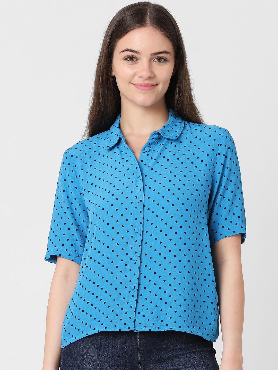 Blue Polka Dot Shirt