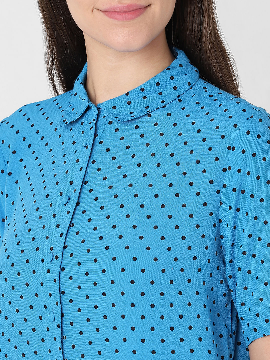 Blue Polka Dot Shirt