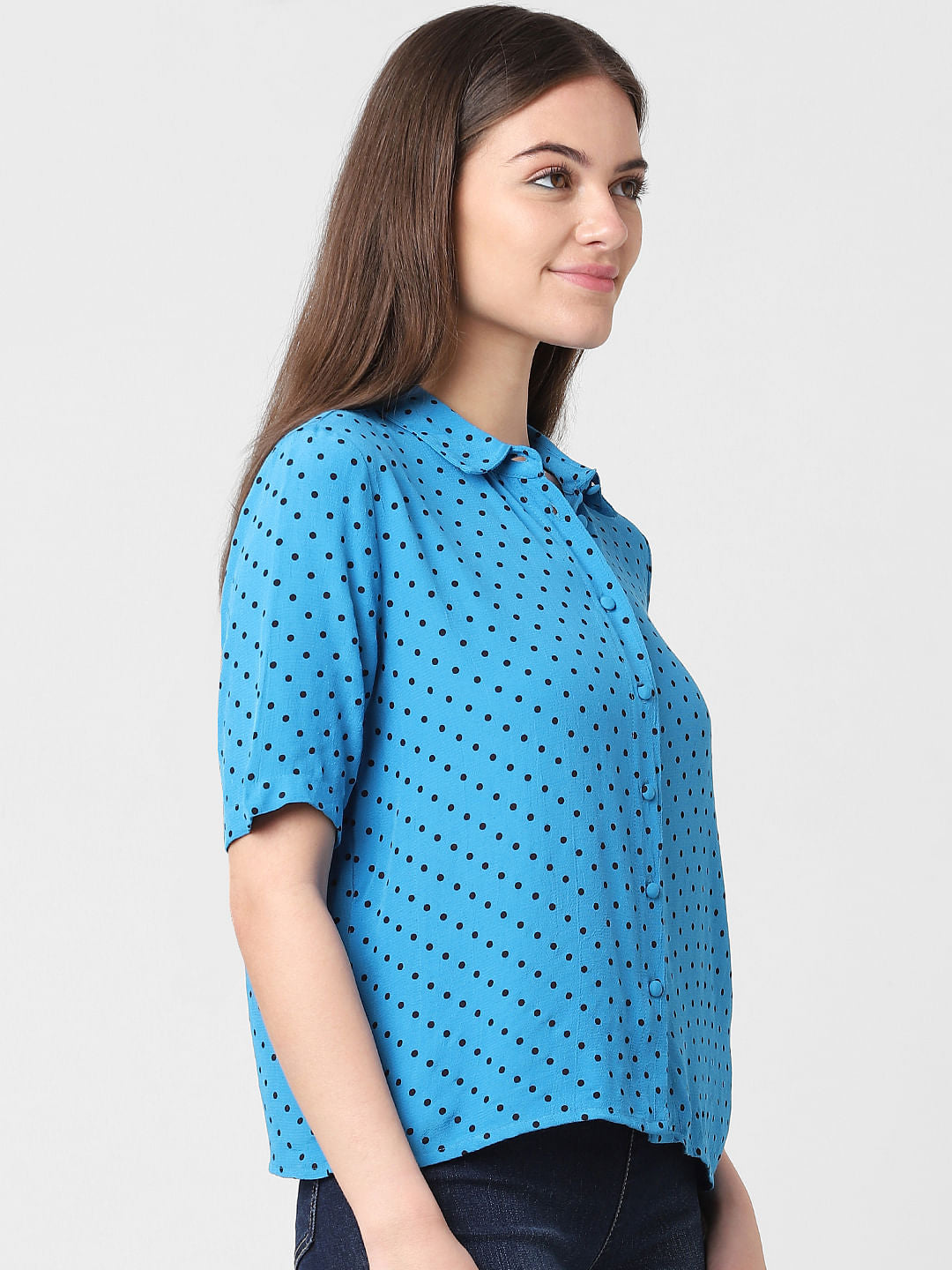 Blue Polka Dot Shirt
