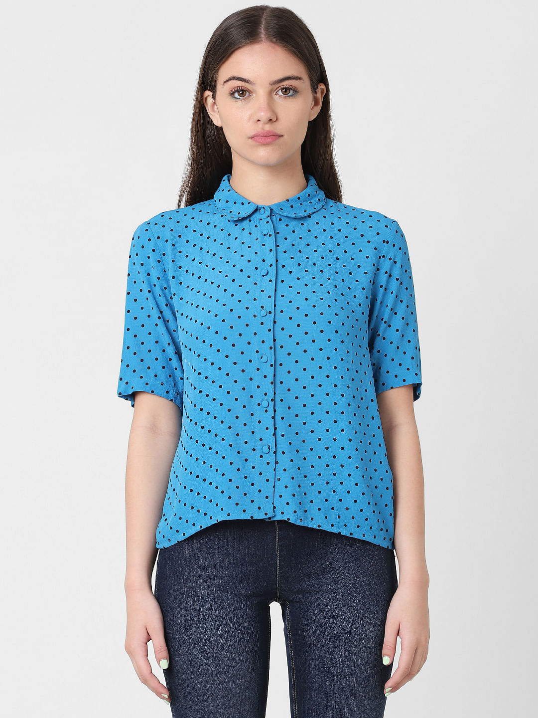Blue Polka Dot Shirt