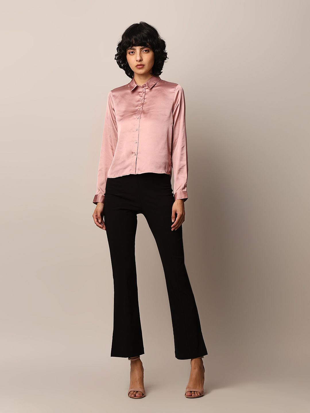 Pink Satin Shirt