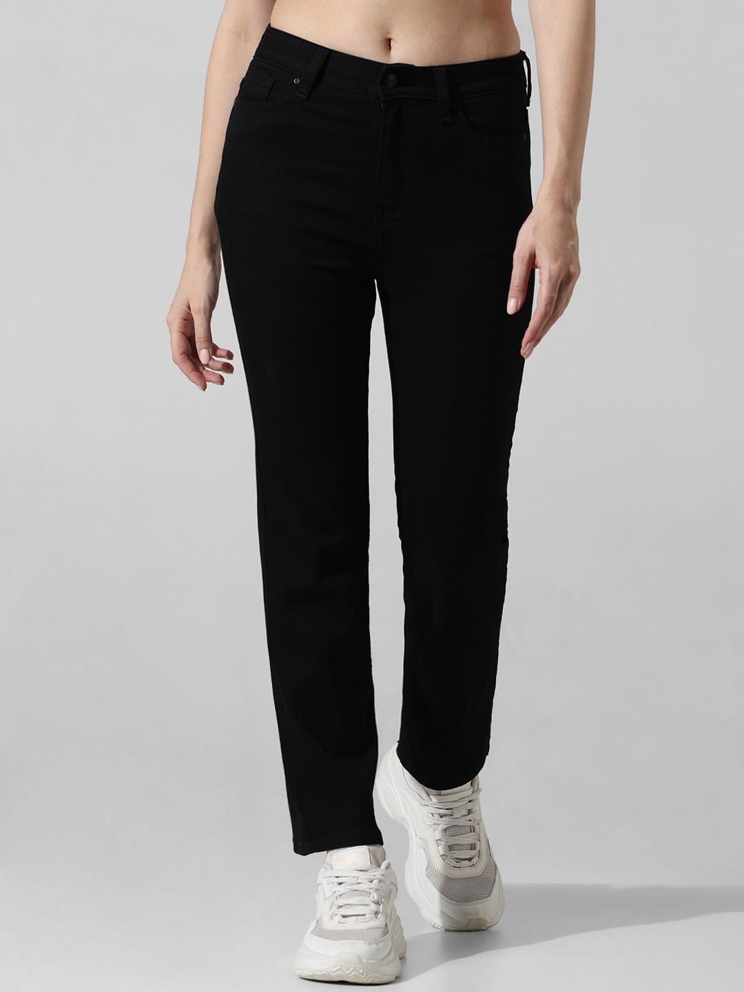 Black High Rise Hella Flared Jeans