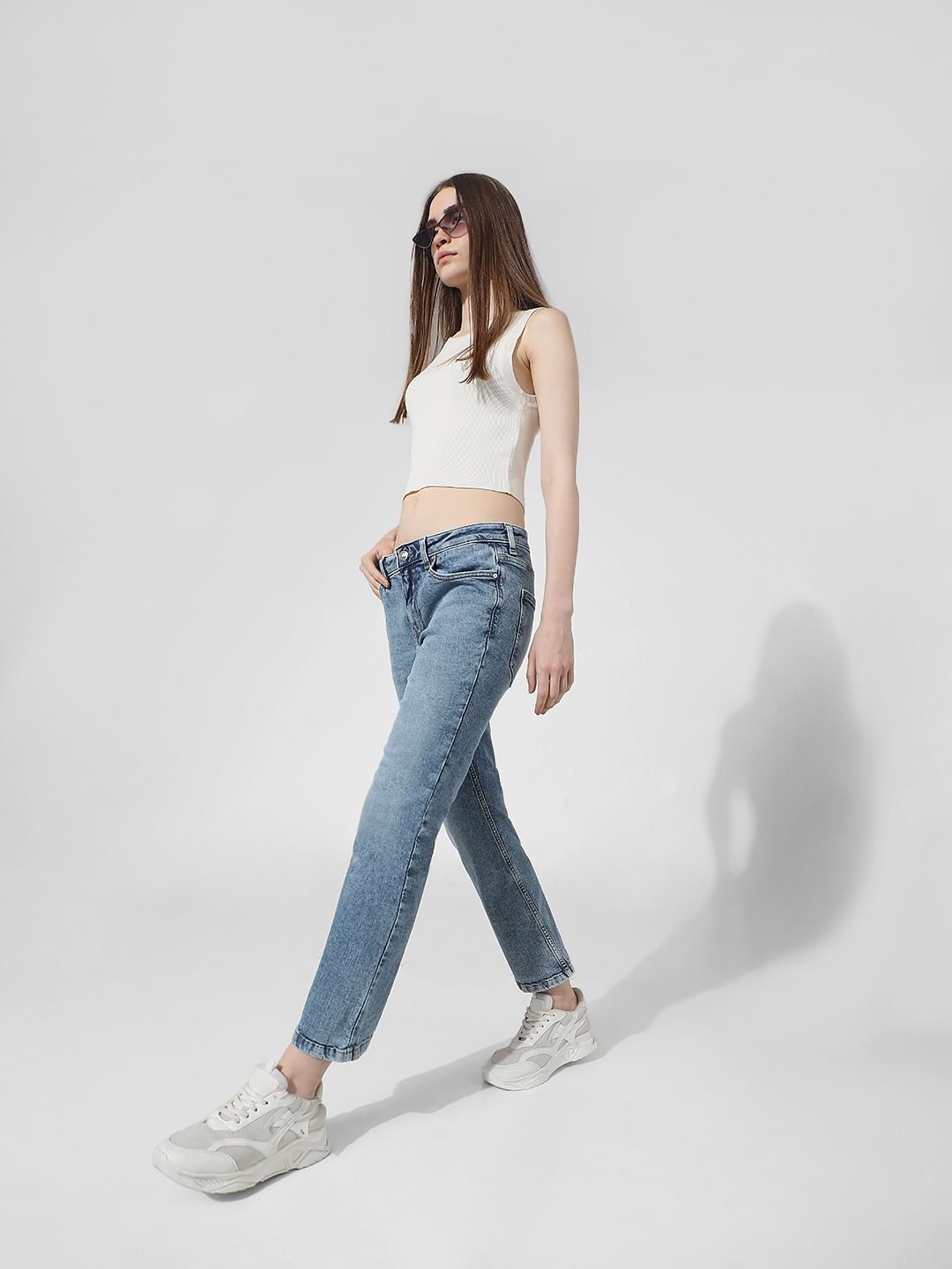 Light Blue Mid Rise Kenya Flared Jeans