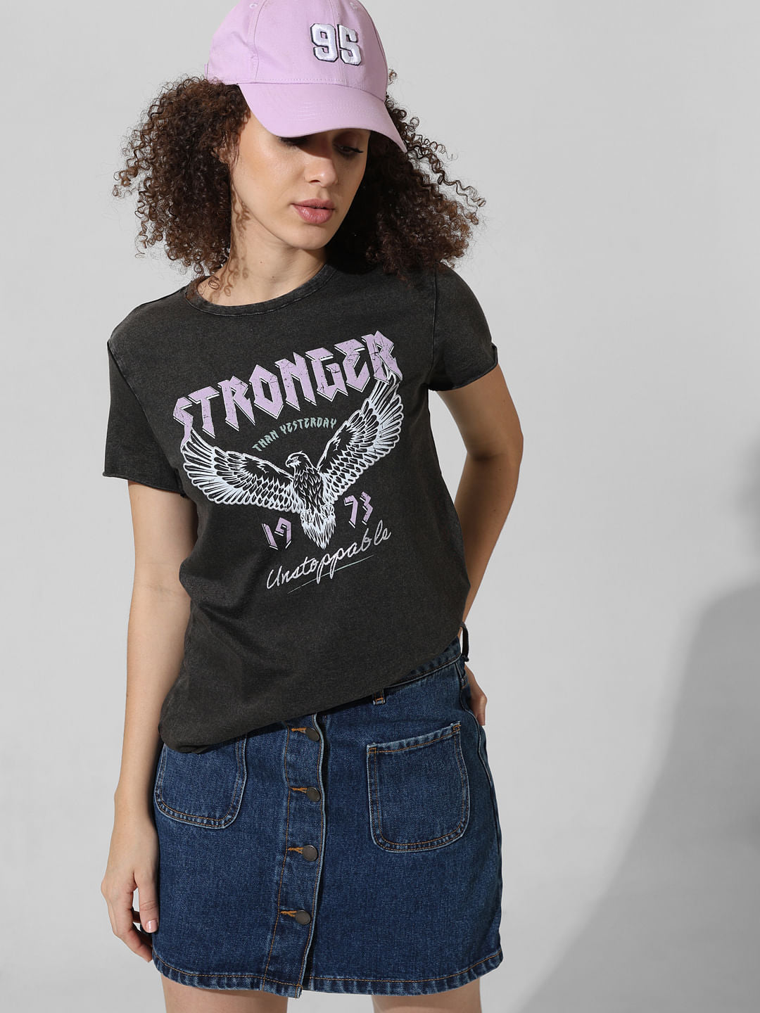 Black Graphic Print T-Shirt