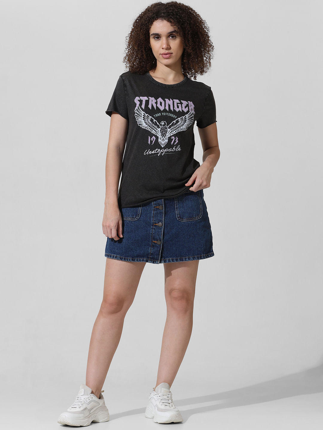 Black Graphic Print T-Shirt