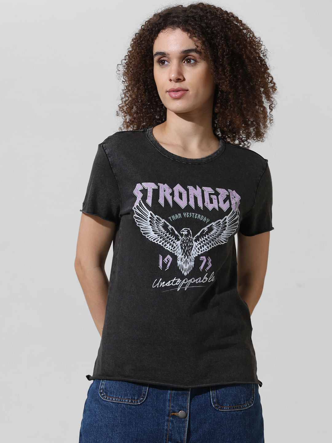 Black Graphic Print T-Shirt