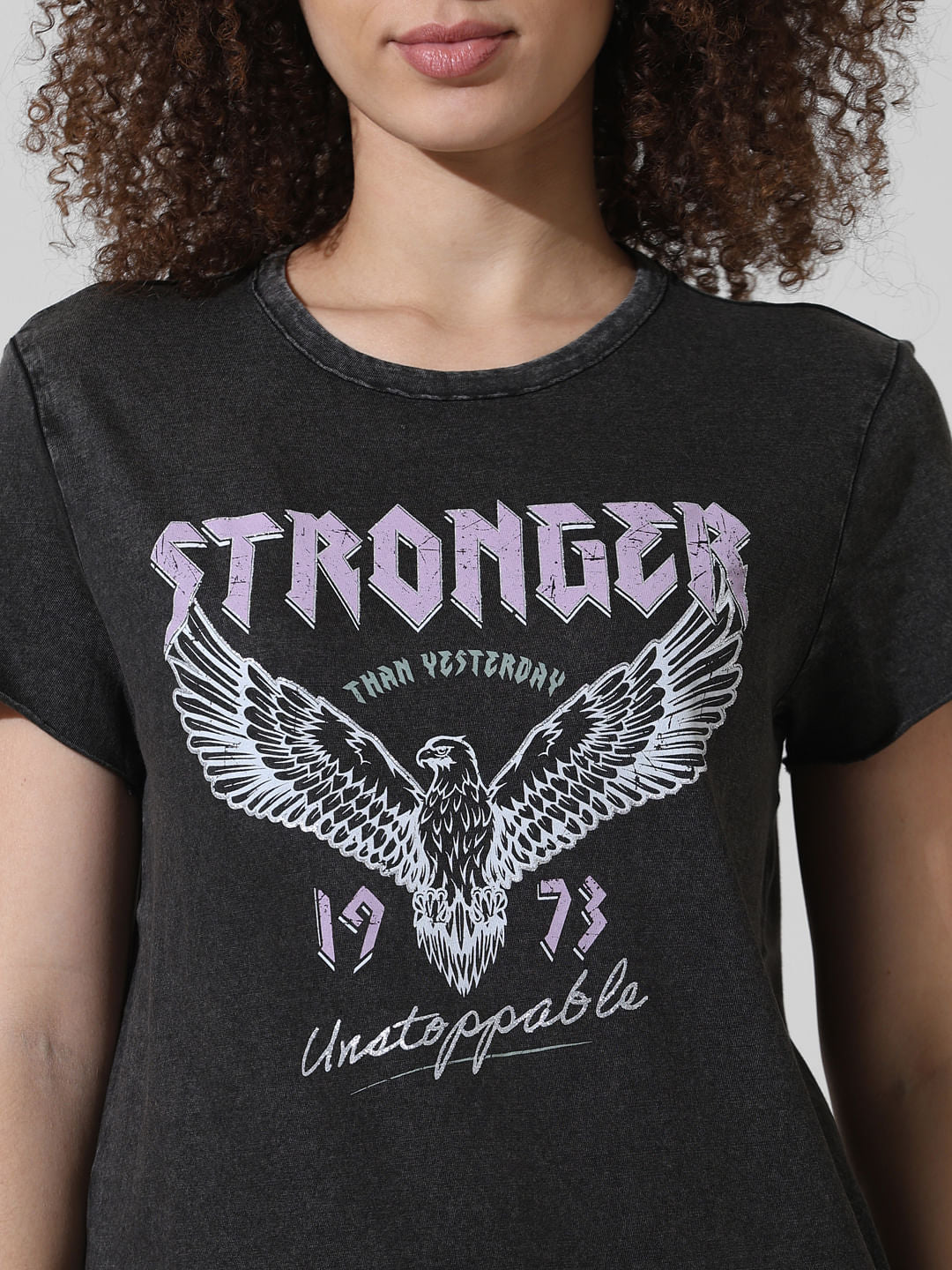 Black Graphic Print T-Shirt