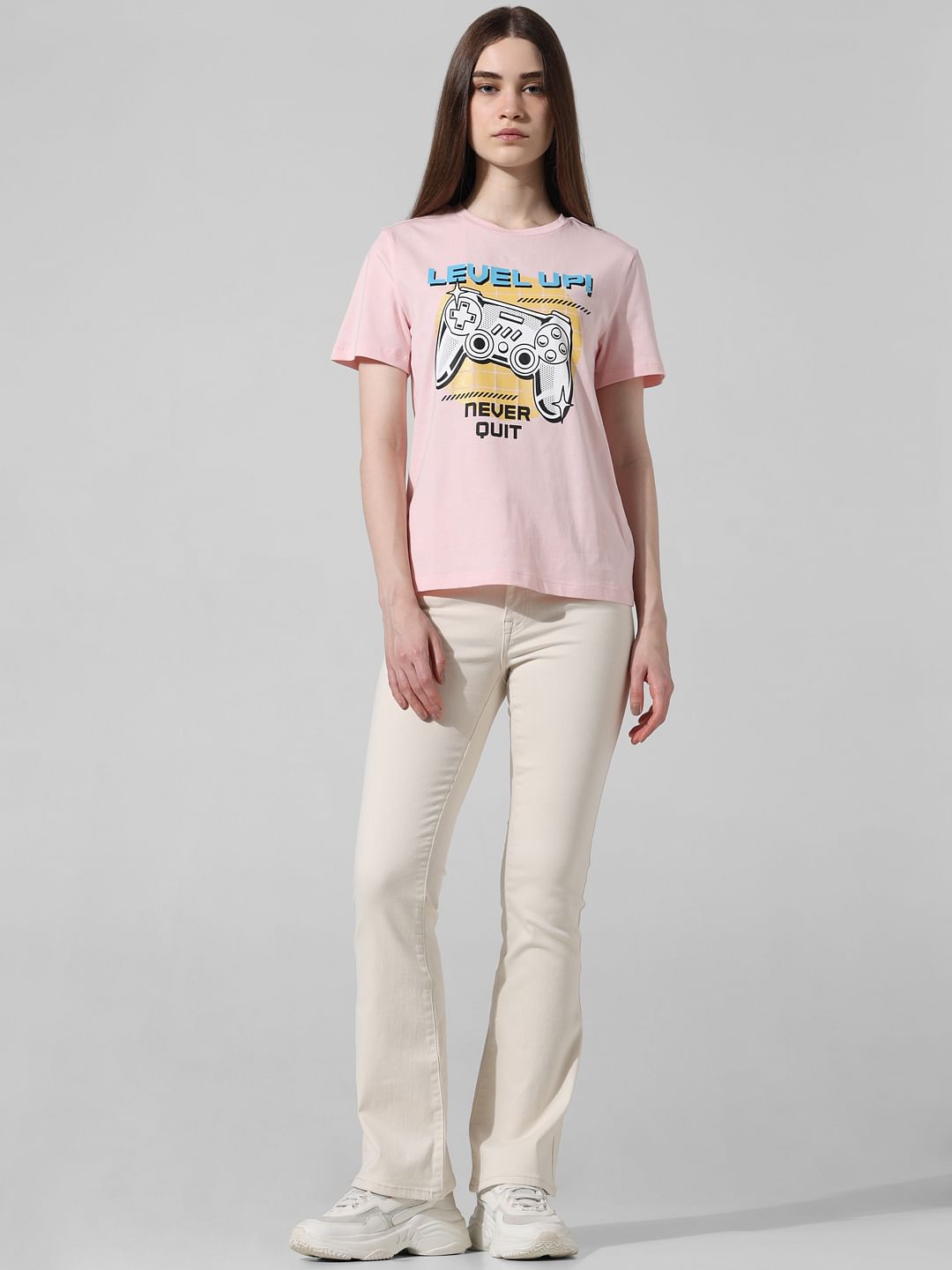 Pink Graphic Print T-Shirt