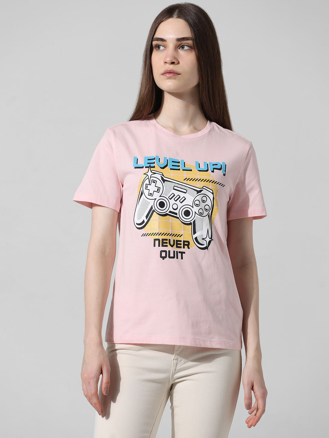 Pink Graphic Print T-Shirt