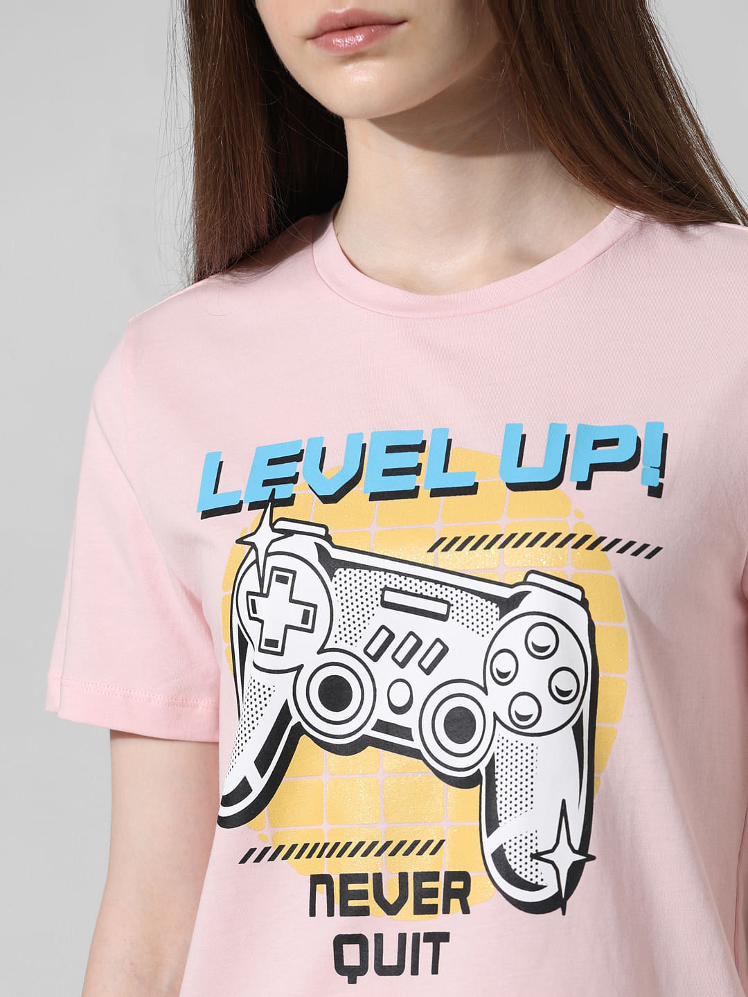 Pink Graphic Print T-Shirt