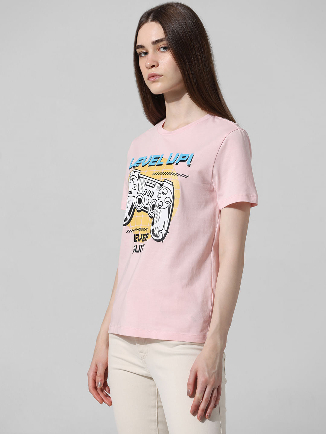 Pink Graphic Print T-Shirt