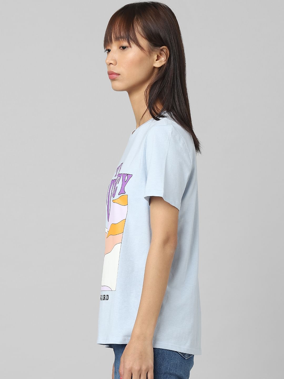 Blue Graphic Print T-Shirt