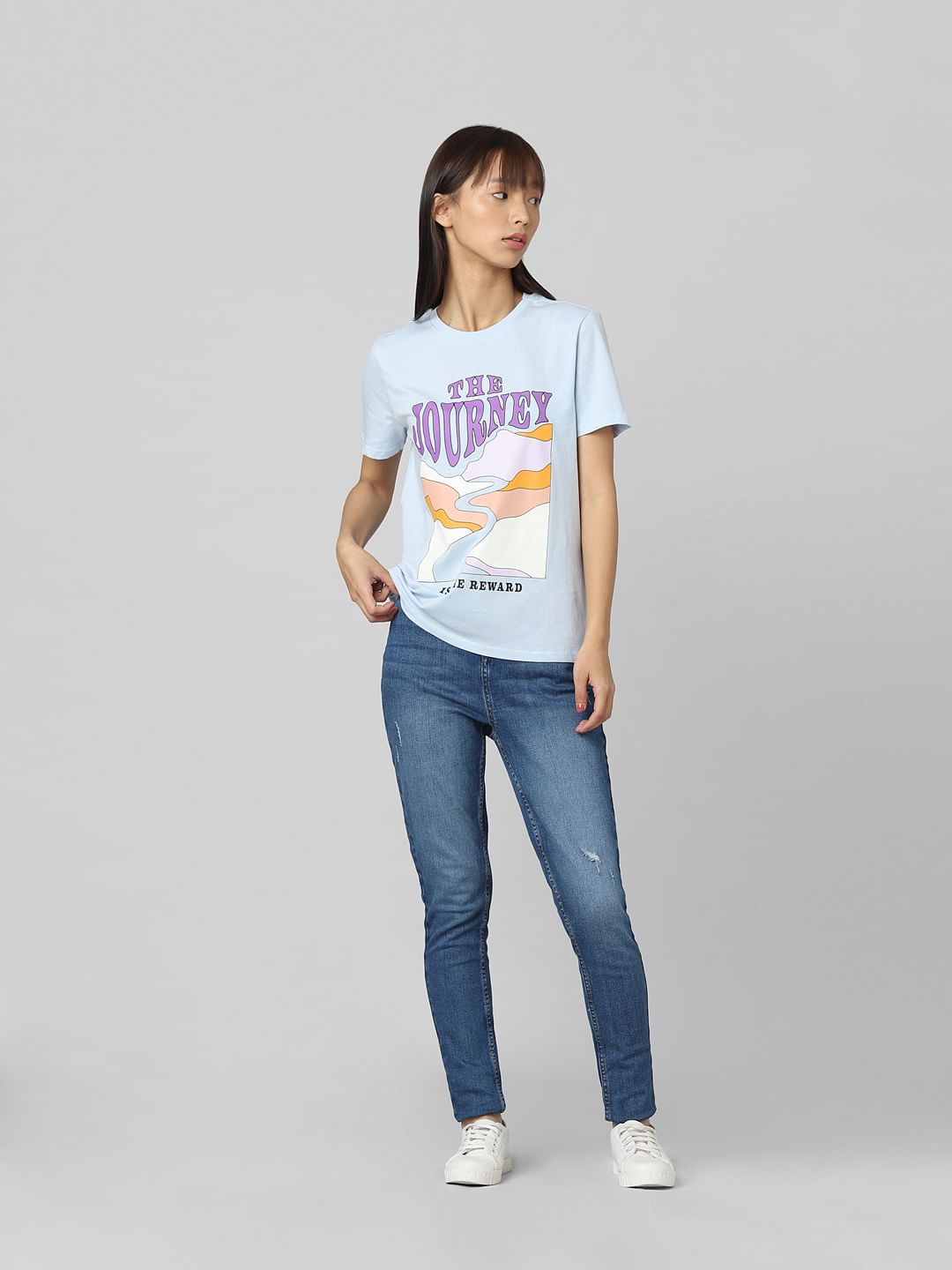 Blue Graphic Print T-Shirt