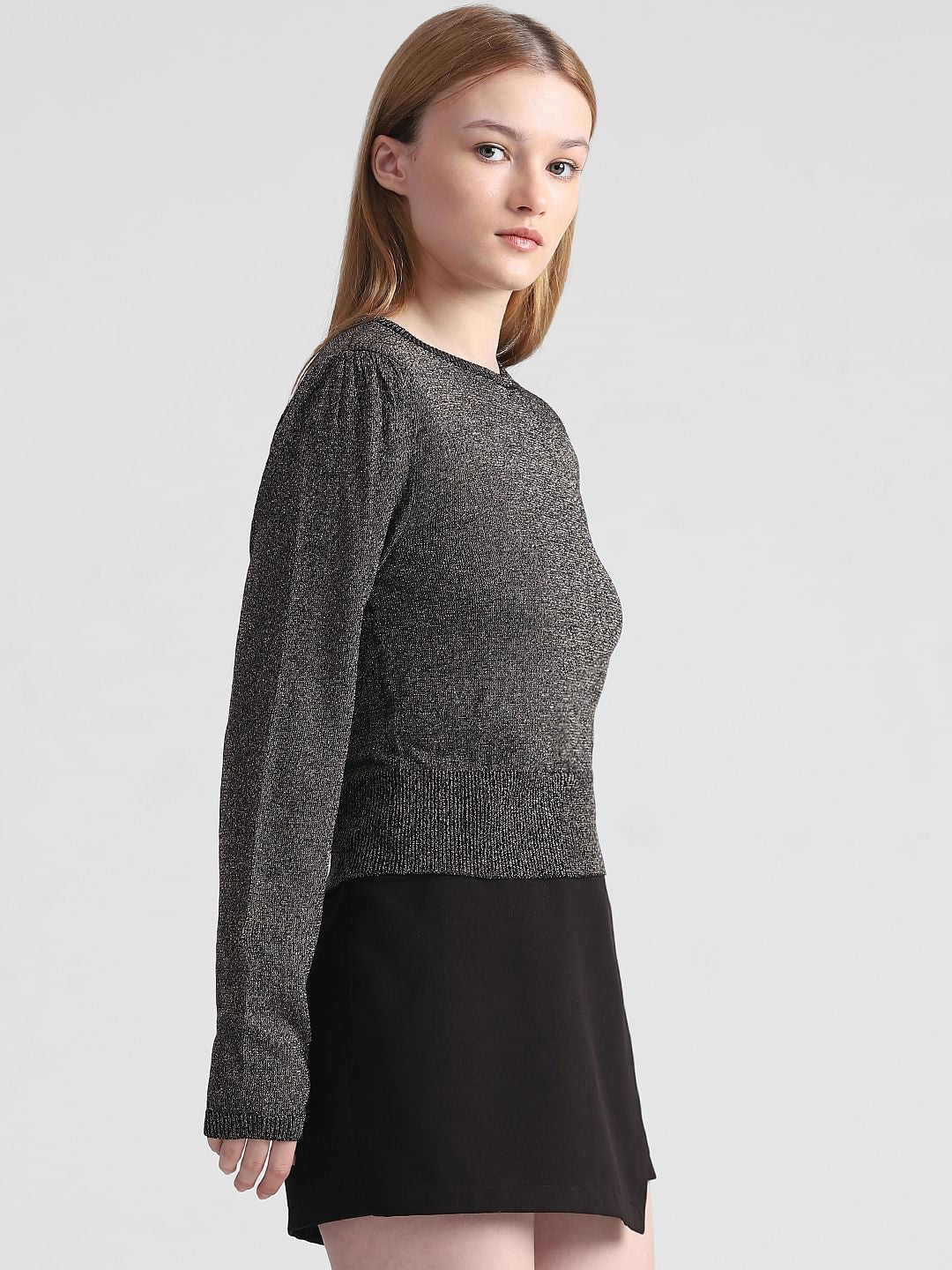 Black Shimmer Pullover