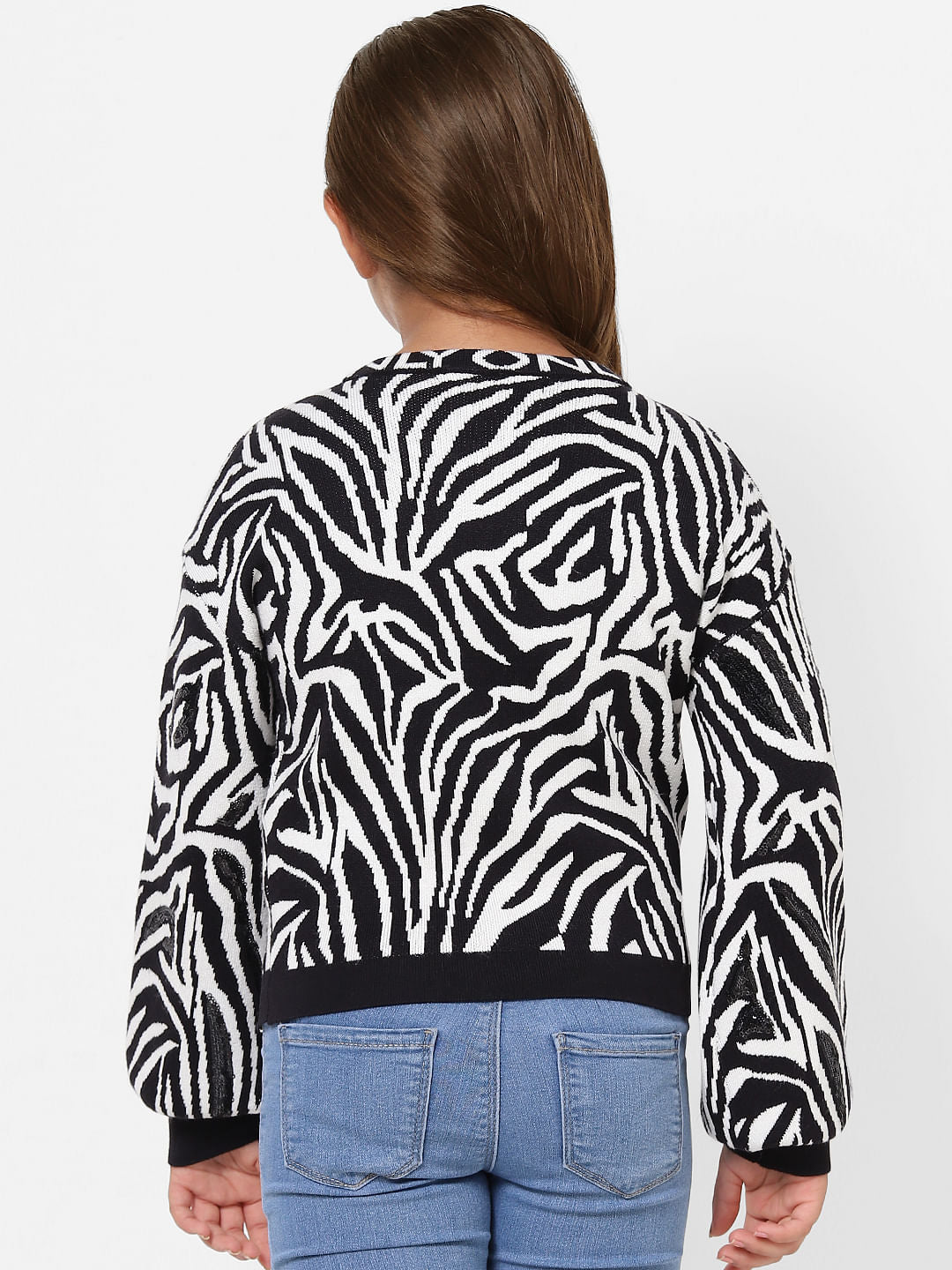 White Animal Print Sweatshirt