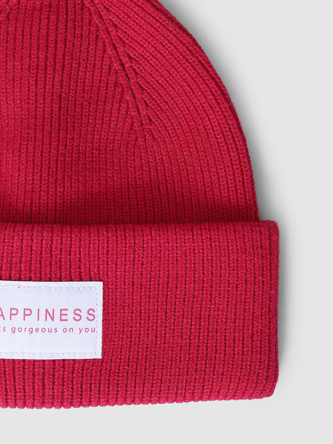 Fuchsia Ribbed Beanie