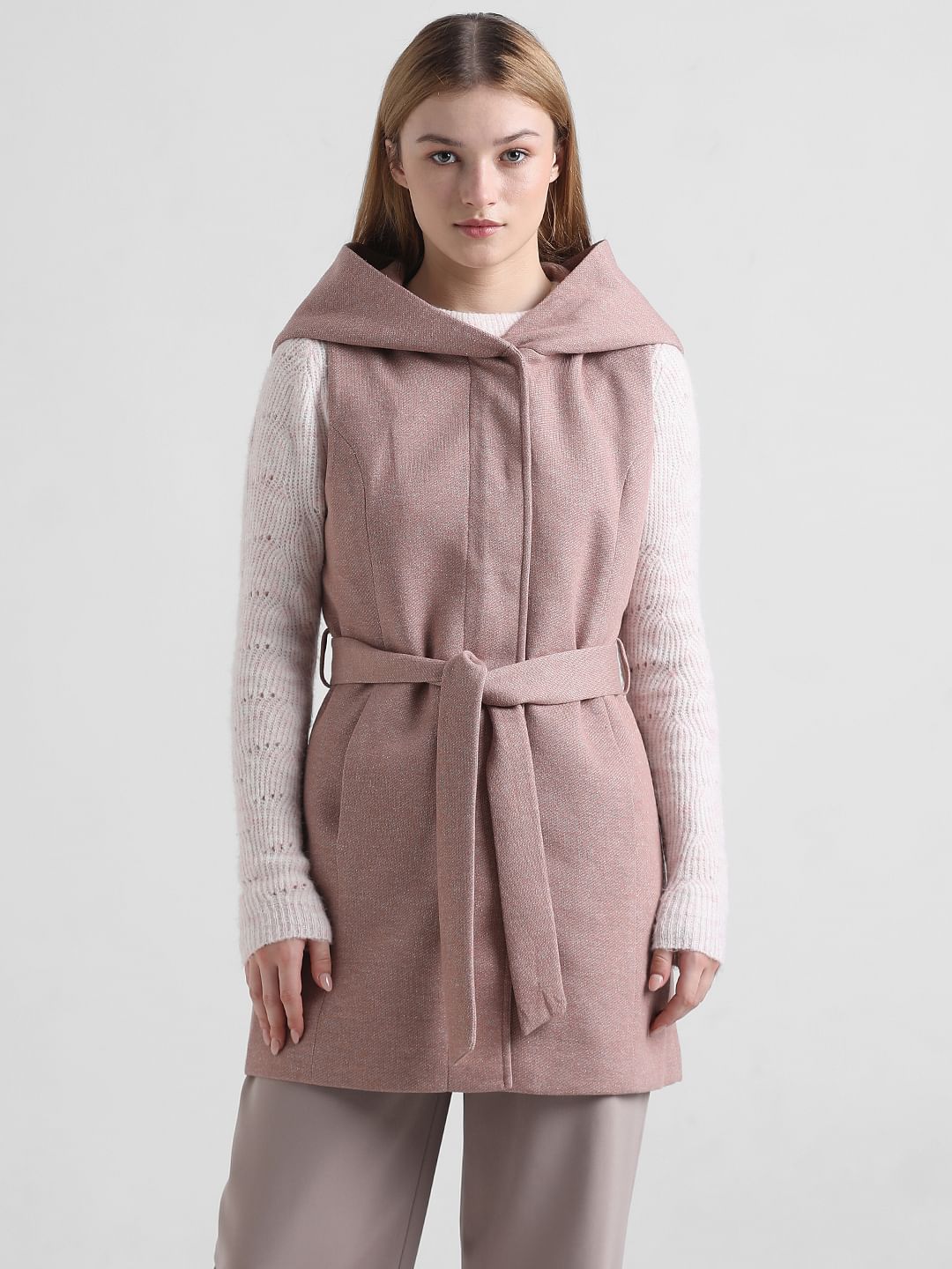 Mocha Brown Long Hooded Coat