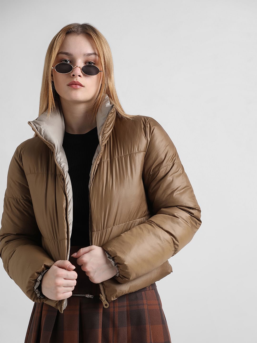Brown Reversible Puffer Jacket