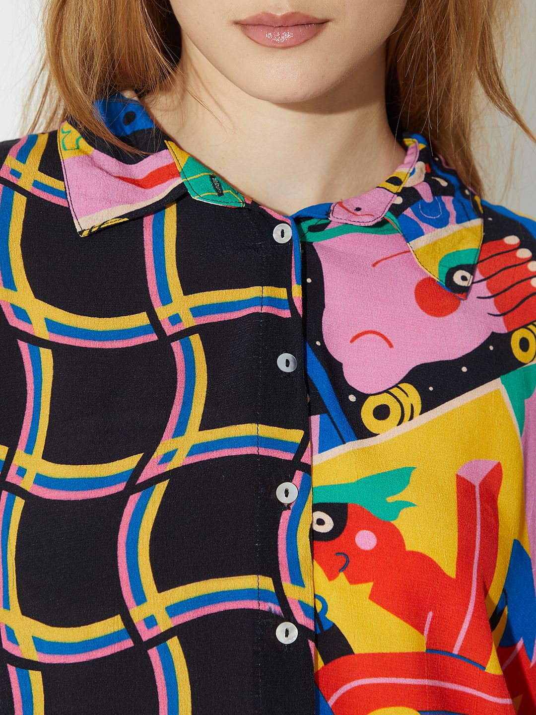 Only X Artverse Black Printed Shirt