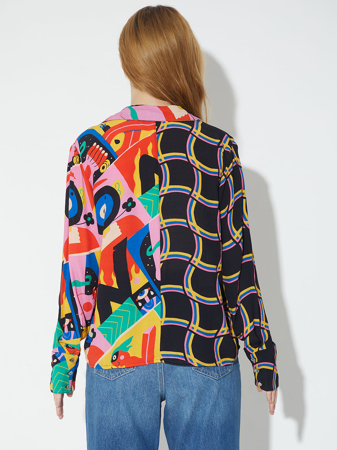 Only X Artverse Black Printed Shirt