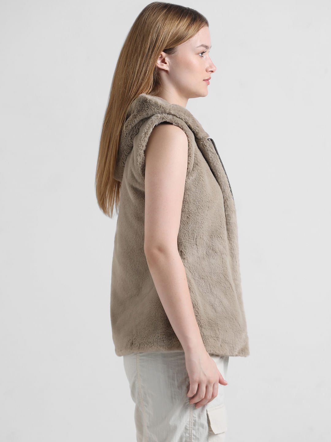 Brown Faux Fur Teddy Waistcoat