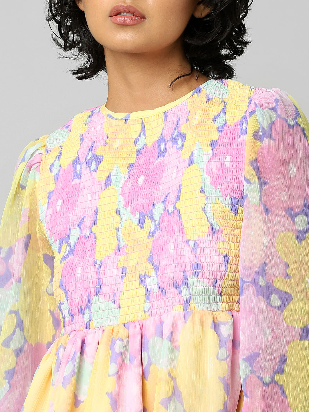 Multi-Colour Floral Print Top