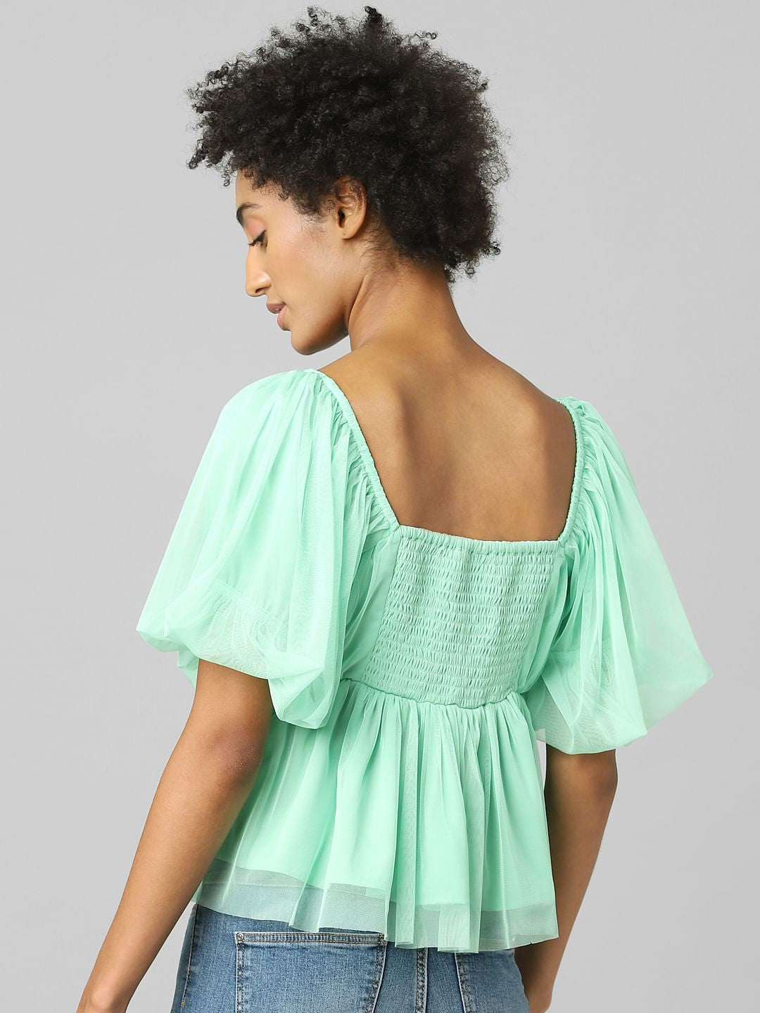 Pastel Green Tulle Top